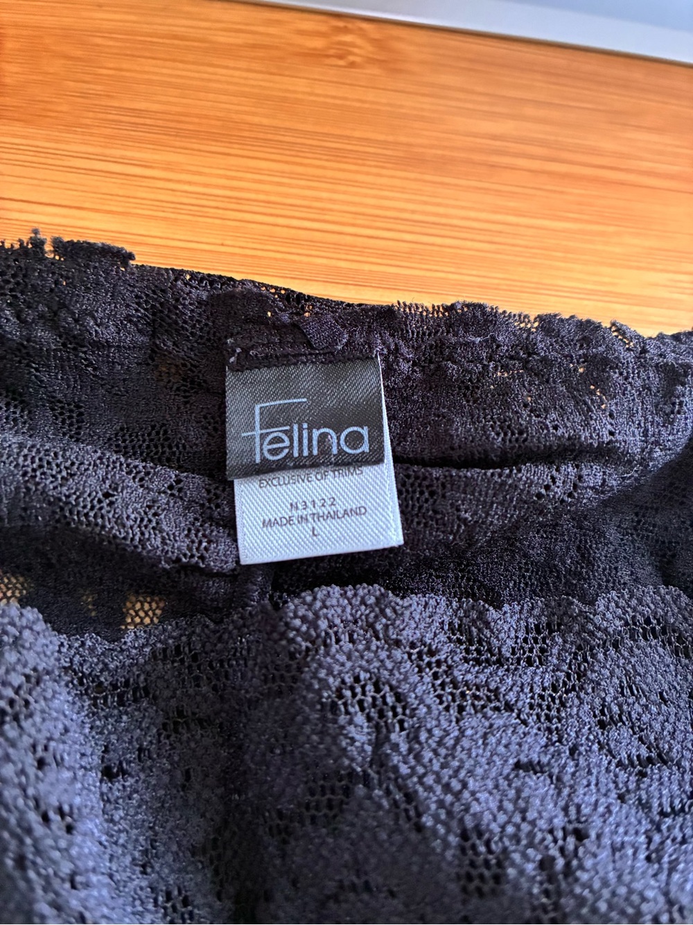 Felina Black Lace Women's Lace Brief pack of five